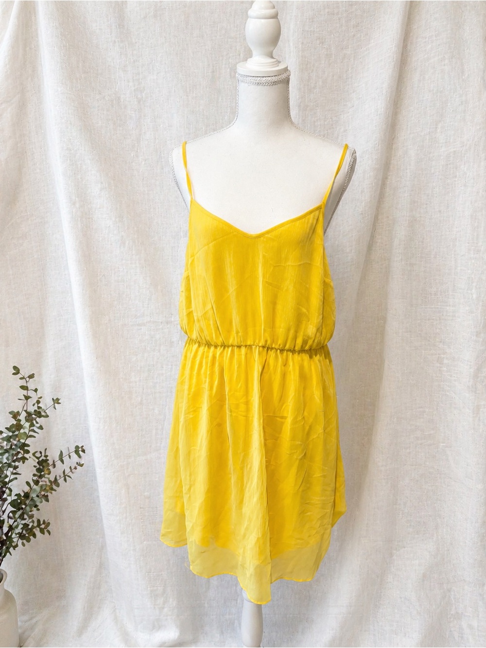 LOFT Sunny Yellow Spaghetti-Strap Dress